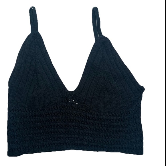 Wild Fable Women’s Size XL Cropped Tank Top Crochet Knit - Picture 1 of 8